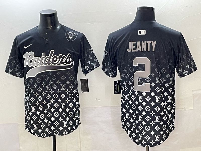 Men 2025 Nike Oakland Raiders 2 Jeanty Black Limited NFL Jersey style 005